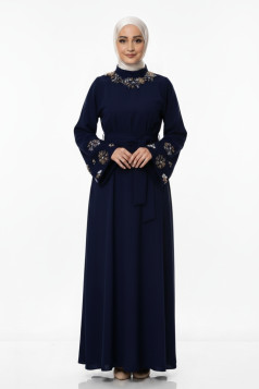 فستان نجود رسمي مناسب لصيف (كحلي )