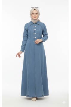 فستان ايميلي (جينز فاتح) 