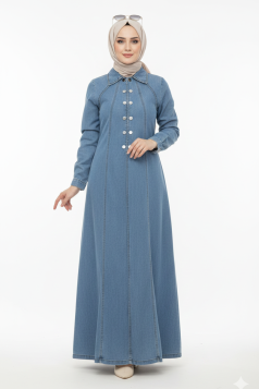 فستان ايميلي (جينز فاتح) 