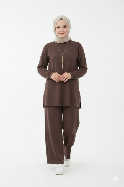 طقم ساشا العملي (بني )