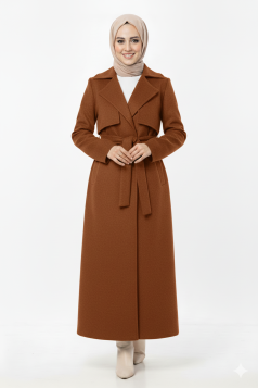 كابان نارين بأزرار وحزام (عسلي) 1516