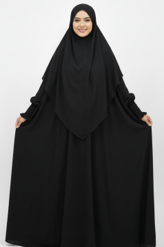 حجاب طبقة قماش مدينة اسود 4070