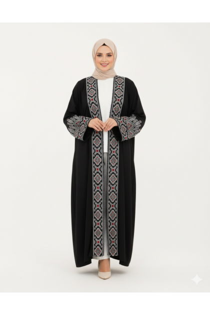 طقم بيسان الرمضاني المطرز (اسود)	