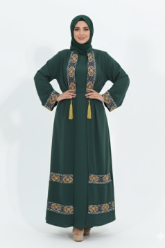 عباية العنود المطرزة زمرد 1478