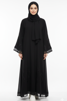 عباية فيلورا (اسود) 