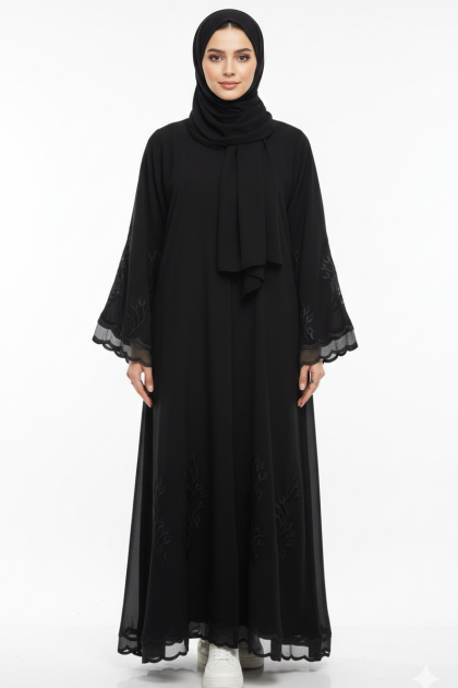 عباية فيلورا (اسود) 