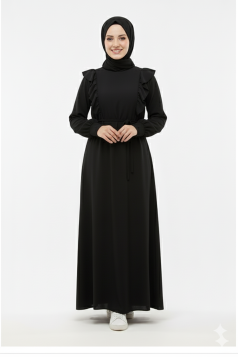 عباية سيلين المناسبة لموسم الصيف (اسود)