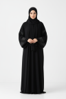 عباية بثينة بأكمام مطرزة بخطوط جميلة (أسود) 4068 عباية بثينة بأكمام مطرزة بخطوط جميلة (أسود) 4068