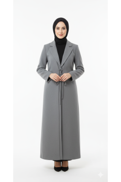 مانطو كوثر الصيفي العملي – لون رمادي