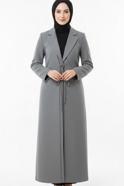 مانطو كوثر الصيفي العملي – لون رمادي