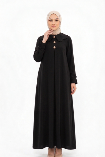 فستان شهيرة (اسود)