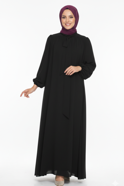 فستان صباح (اسود) 