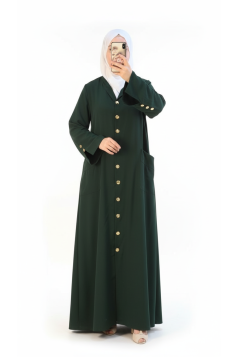 عباية سنا بأزرار كاملة زمرد 