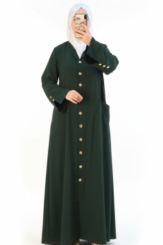 عباية سنا بأزرار كاملة زمرد 