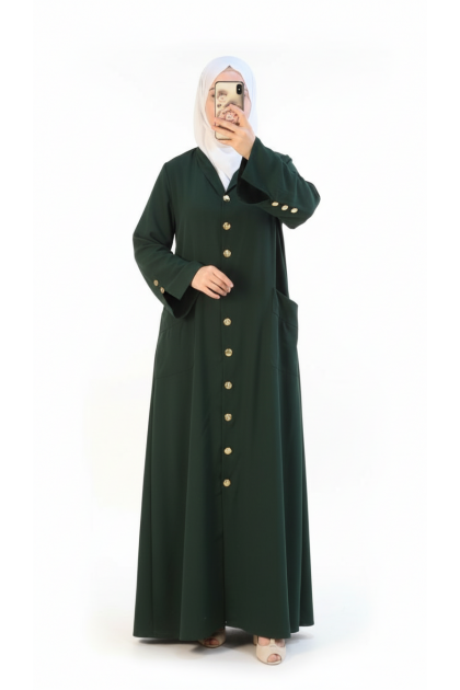 عباية سنا بأزرار كاملة زمرد 