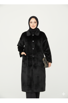 جاكيت شامية فرو (اسود) 