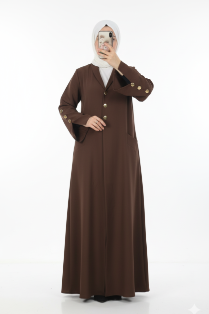 عباية التراويح أنيقة وعملية (بني) 4087