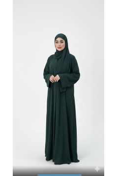 عباية ترف الرسمية مع شال الزمردي