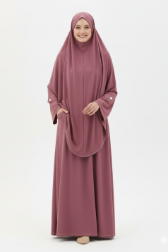  طقم زبيدة الرمضاني وردي 