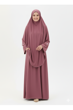  طقم زبيدة الرمضاني وردي 