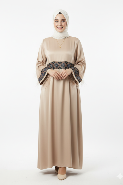 فستان سندس المناسب لموسم الصيف بيج