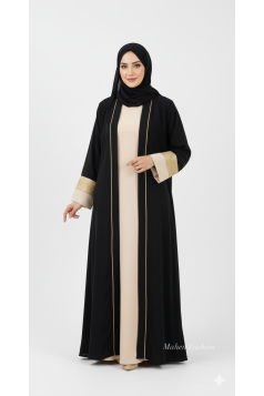 طقم عباية المهرة 3 قطع مع الشيلة اسود