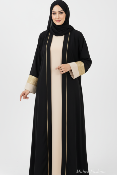 طقم عباية المهرة 3 قطع مع الشيلة اسود