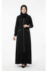 عباية مكة الرمضانية بتصميم  بسيط و مميز (اسود) 4089