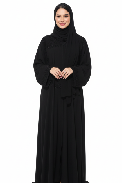 عباية بلقيس فخمة ومرتبة (أسود) 4071