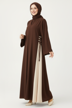 فستان شغف  (بني) 