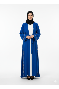 طقم عباية ليلاس الصيفي الرسمي (ازرق)