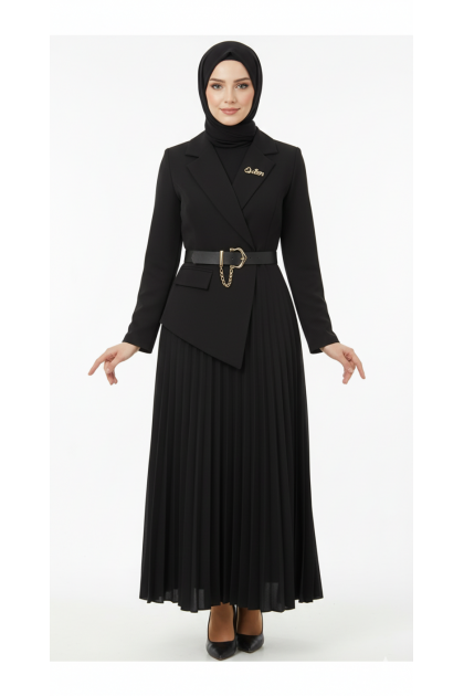 فستان انجي .الرسمي .الصيفي .اللون الاسود 