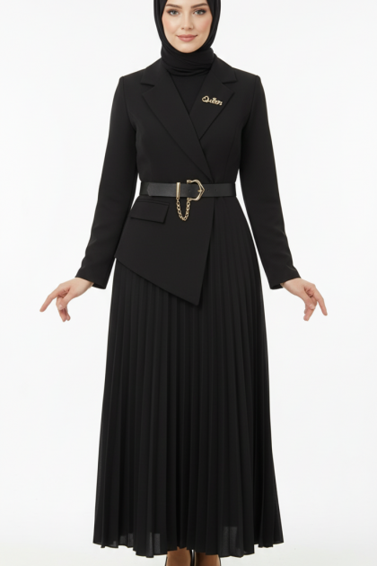 فستان انجي .الرسمي .الصيفي .اللون الاسود 