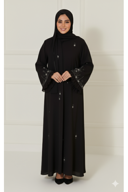 عباية خيال  المناسبة لموسم الصيف (اسود +تول اسود  )