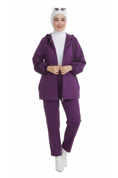 طقم سوزان الخريفي العملي (بنفسجي)