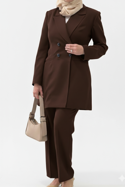 طقم رانيا الرسمي (بني)