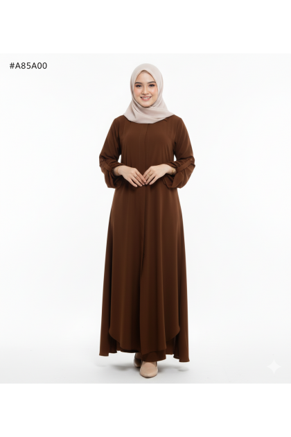 طقم هلا الشرعي مزين بجيوب وازرار مخفية لون (بني )