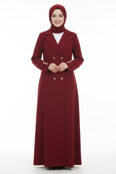 عباية دنيا  العملية المناسب لصيف (لون البوردو )