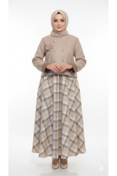 طقم جوليا الشتوي (بني + بيج)