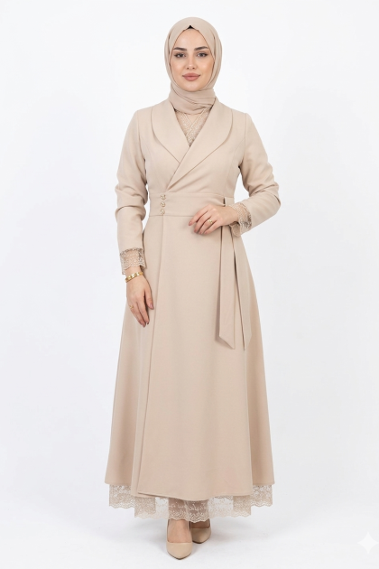 فستان برنسيس (بيج) (جملة)