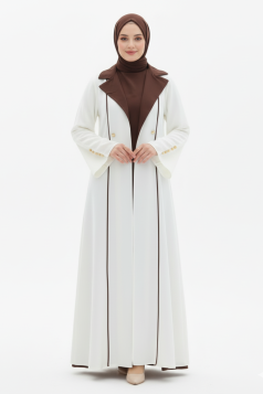 طقم رولا ابيض بني 