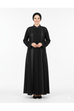 عباية ميس صيفي عملية اسود مميز بالون الرمادي