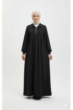 فستان حنين الخريفي (اسود)