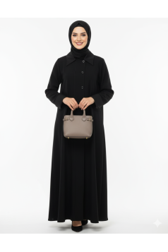 عباية غرام العملية لون ( أسود و رمادي )