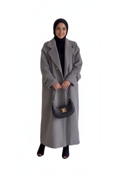 مانطو جوخ تلاتيني رمادي