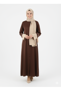 عباية نرجس العملية .المناسبة لموسم الصيف مع حجاب لون بني