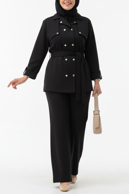 طقم وعد الخريفي العملي (الاسود)