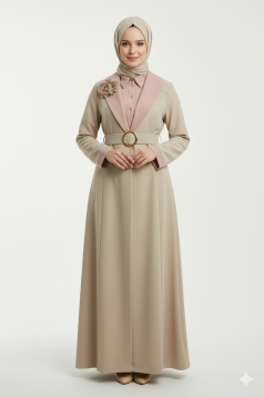 طقم غزل المناسب بهذا الموسم مكون من 3 قطع (بيج _زهري )