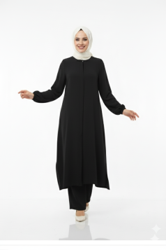 (الاردن فقط )طقم لونا المناسب لموسم الصيف عملي اسود	