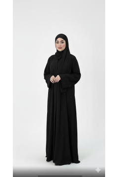 عباية ترف الرسمية مع شال اسود